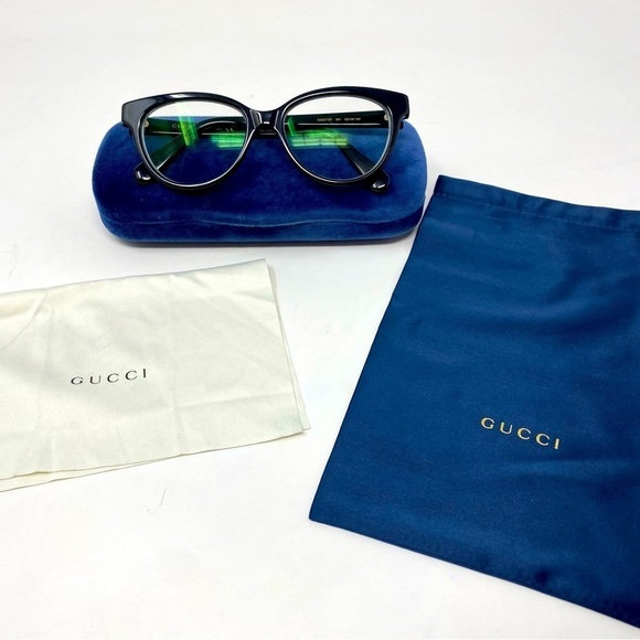 Authentic Gucci GG03730 Black Women’s Cat-Eye Eyeglasses - Picture 1 of 13